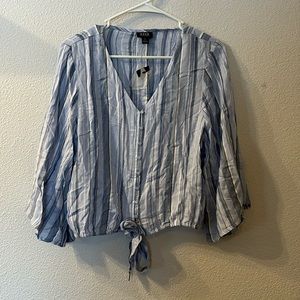 NWT A.N.A striped crop top size XS